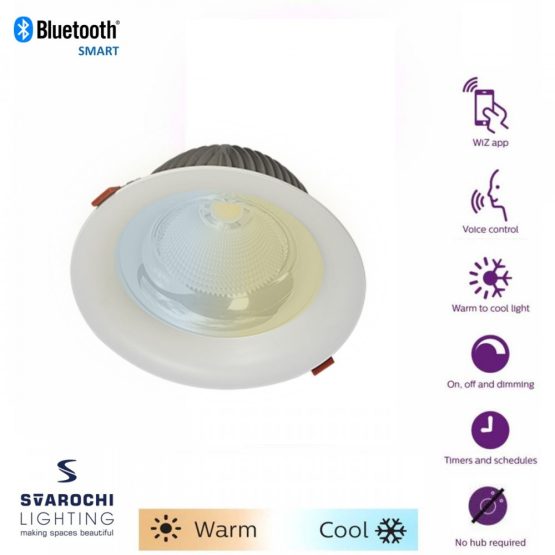 Svarochi Bluetooth Enabled Smart Light Prima – 8W (Warm and Cool) w&c 31 fix